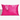 A pink satin pillowcase with a Barbie character printed on it.