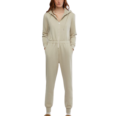 WEWOREWHAT Leisure Knit Taupe Jumpsuit