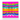 A colorful striped lucite candy dish with a bold geometric pattern in pink, blue, yellow, and green.