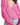 A woman wearing a pink button-down cardigan with a v neckline, paired with blue denim shorts.