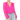 A model wearing a neon pink long sleeve bodysuit with a plunging neckline and balloon sleeves, paired with blue jeans.