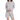 waffle knit pajama set with a henley light grey long sleeve top and longer shorts
