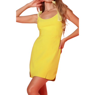 Adelyn Rae Gia Ribbon Yellow Mini Dress
