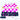 A compact travel chess and checkers set with vibrant pink and white checkered board, along with black pieces and gold accents.