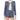 A navy and white tweed blazer with gold buttons and sequin embellishments, paired with matching shorts.