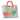 A beige canvas tote bag with a multicolored 'HAPPY' text on the front and a bandana handle with fringe.
