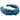 A denim blue knotted headband adorned with multicolored rainbow pearls.