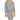 Toddler in a heather grey sweat set with multicolored stars design, including a top with long sleeves and pants.