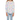 A child wearing a long sleeve white t-shirt with multicolored stars on it, paired with blue jeans.