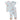 A blue kids' pajama set with a pattern of colorful puppies.