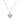 A rose gold necklace with a sparkly pave diamond heart pendant on a fine chain