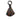A black purse with jewel embellishments and circular handles at the top