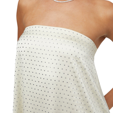 WEWOREWHAT Strapless Crystal Spandex Mini Dress