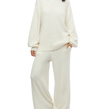 WEWOREWHAT Boucle Knit Ivory Set