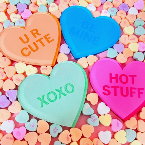 Tart by Taylor Conversation Hearts Coasters (Set of 4)