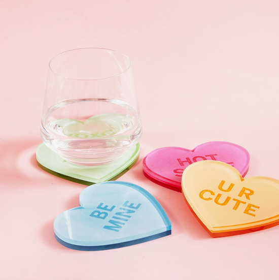 Tart by Taylor Conversation Hearts Coasters (Set of 4)