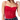 A woman wearing a red matte lace bodysuit with a V-neckline and sleeveless design, paired with blue denim jeans.