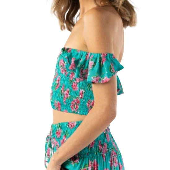 Load image into Gallery viewer, Tiare Hawaii Hollie &amp;amp; Dakota Hibiscus Bouquet Teal Set (1 Size)
