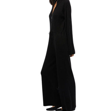 WEWOREWHAT Cable Knit Leisure Black Jumpsuit