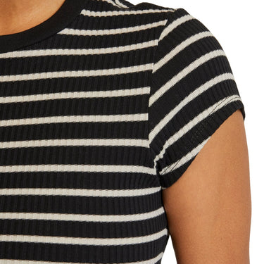 perfectwhitetee The Julia Rib Black/White Stripe SS Baby Tee