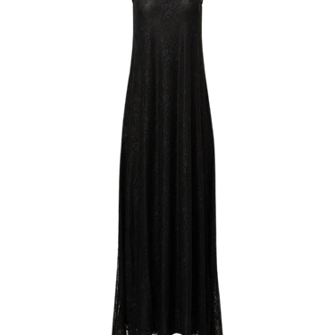 WEWOREWHAT Strapless Lace Black Maxi Dress