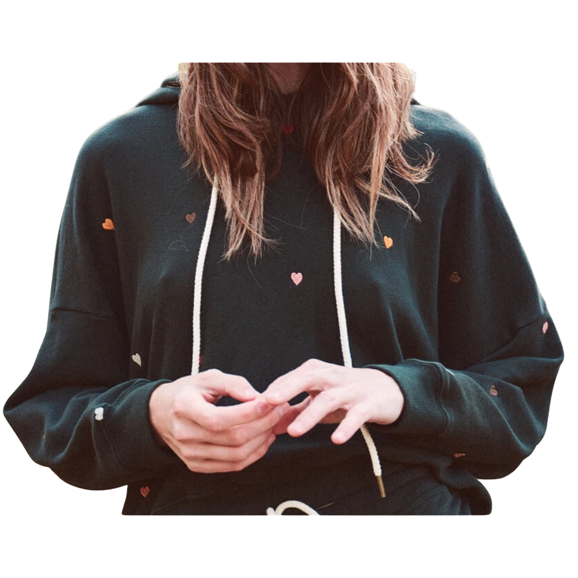 Load image into Gallery viewer, The GREAT Teammate Dark Alpine w/ Embroidered Hearts Hoodie
