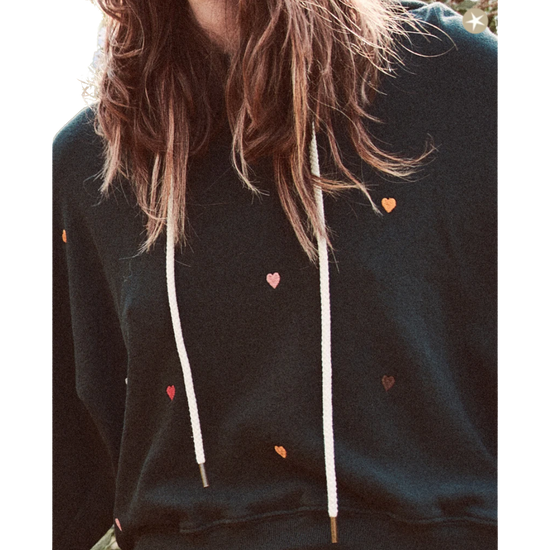 Load image into Gallery viewer, The GREAT Teammate Dark Alpine w/ Embroidered Hearts Hoodie
