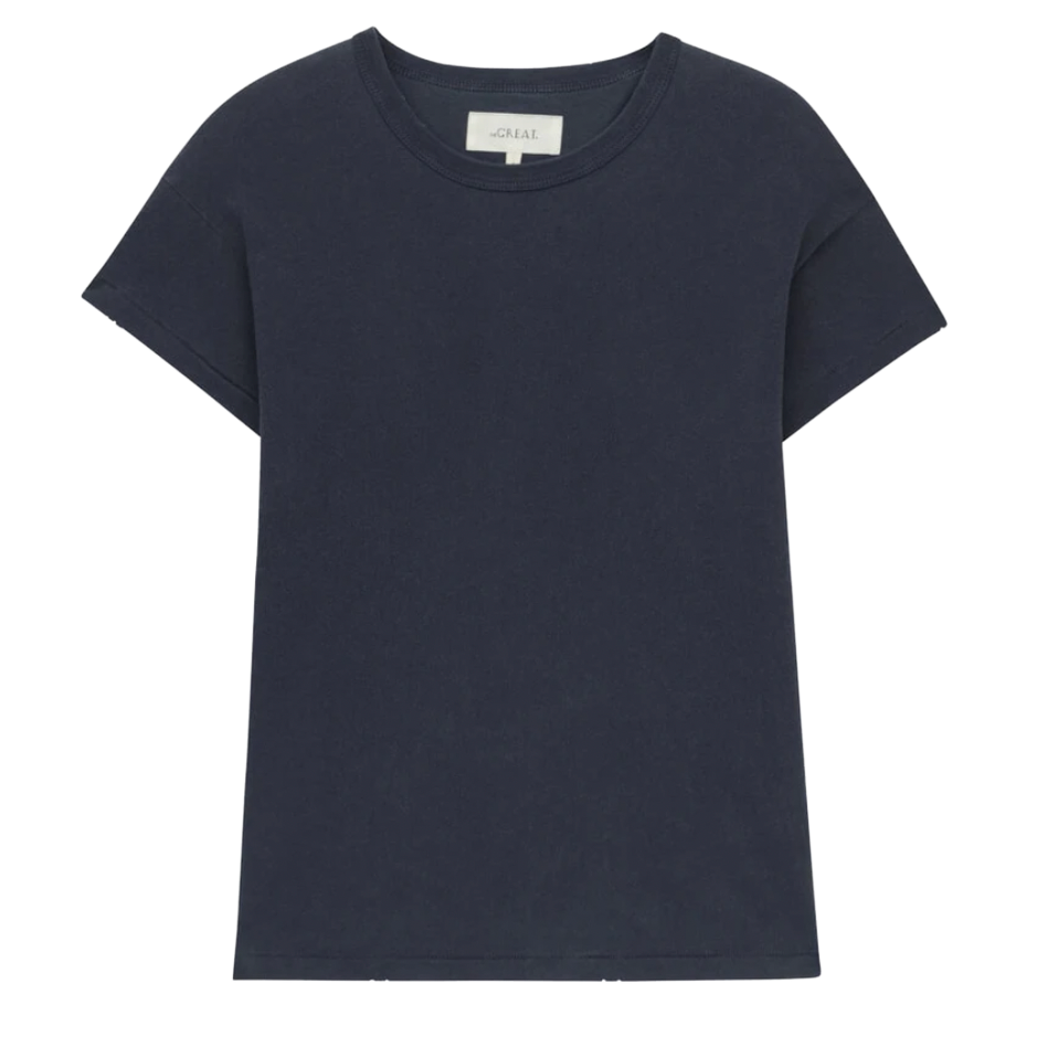 The GREAT Boxy Washed Navy Crew Tee
