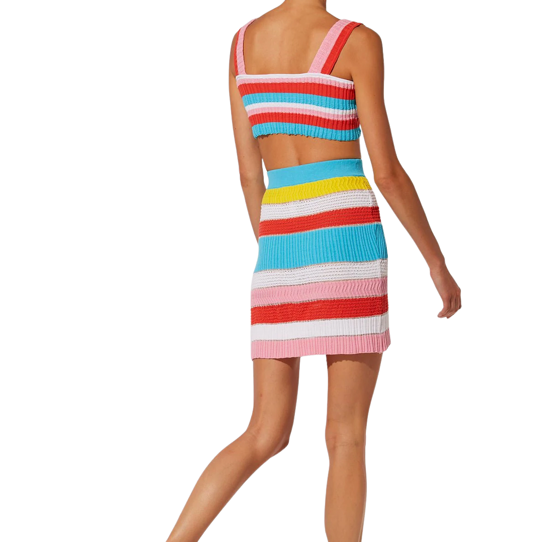 Solid & Striped Emily Top & Rosie Skirt Stripe Colorblock Set