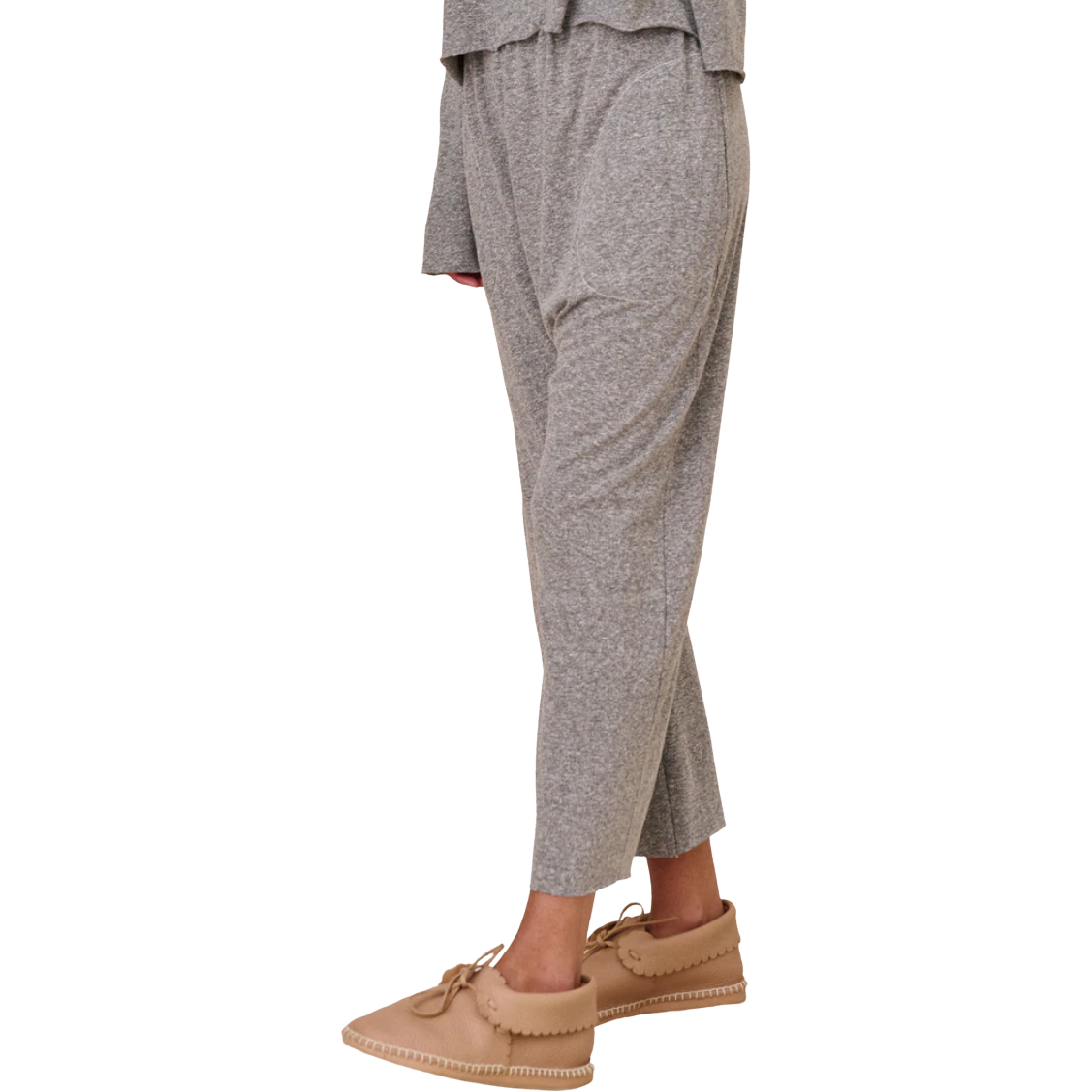The GREAT Jersey Heather Grey Crop Pant