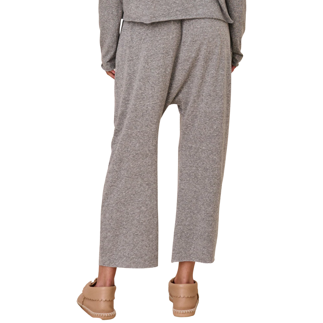 The GREAT Jersey Heather Grey Crop Pant
