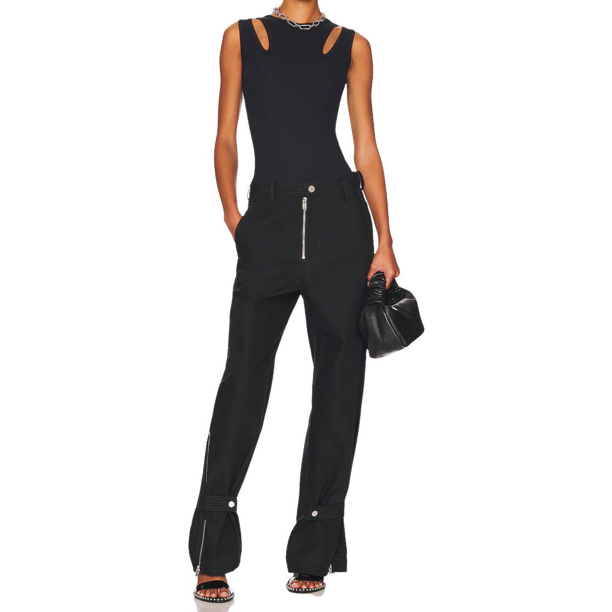 LNA Dune Black Bodysuit