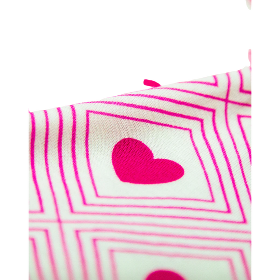 Stripe & Stare Diamond Hearts Frill Short Set