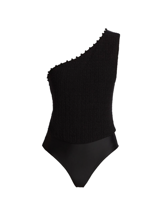 Cami NYC Yecca Smocked Black Bodysuit