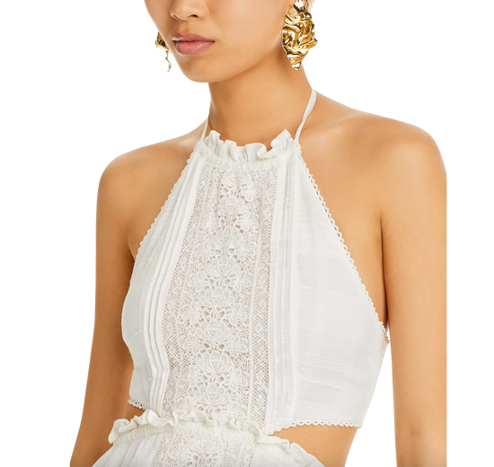 LoveShackFancy Kesia White Dress