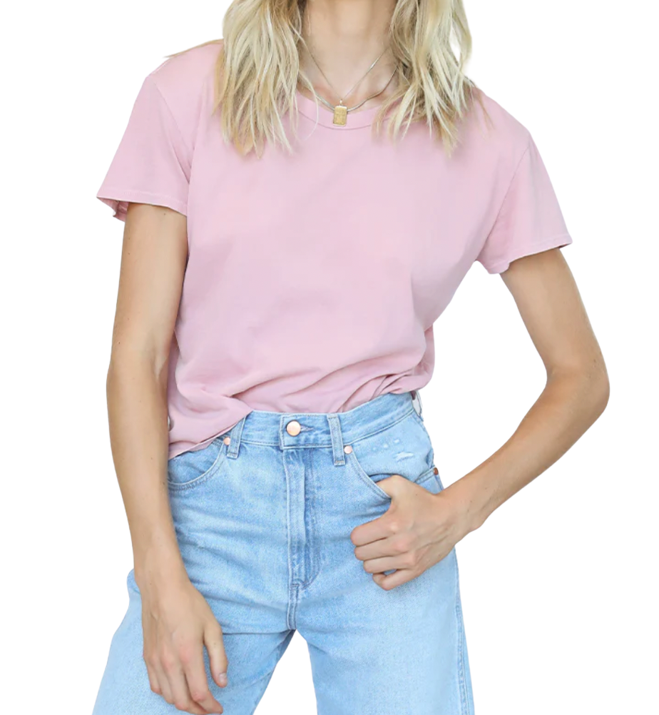 perfectwhitetee The Harley Pink SS Crew Neck