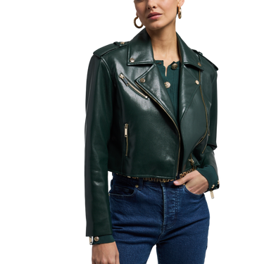 Generation Love Cosita Vegan Leather Forest Moto Jacket