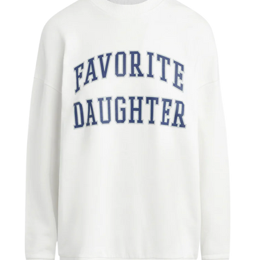 Favorite Daughter The Collegiate White Sweatshirt