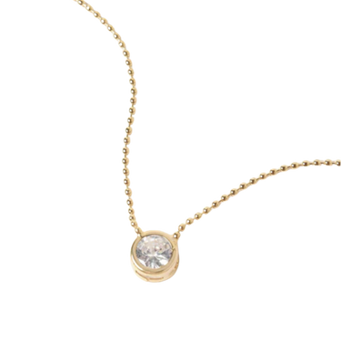 Alexa Leigh 3MM Crystal Gold Ball Chain Necklace YG