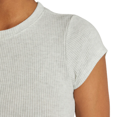 perfectwhitetee The Monica Sweater Rib Heather Ash Baby Tee