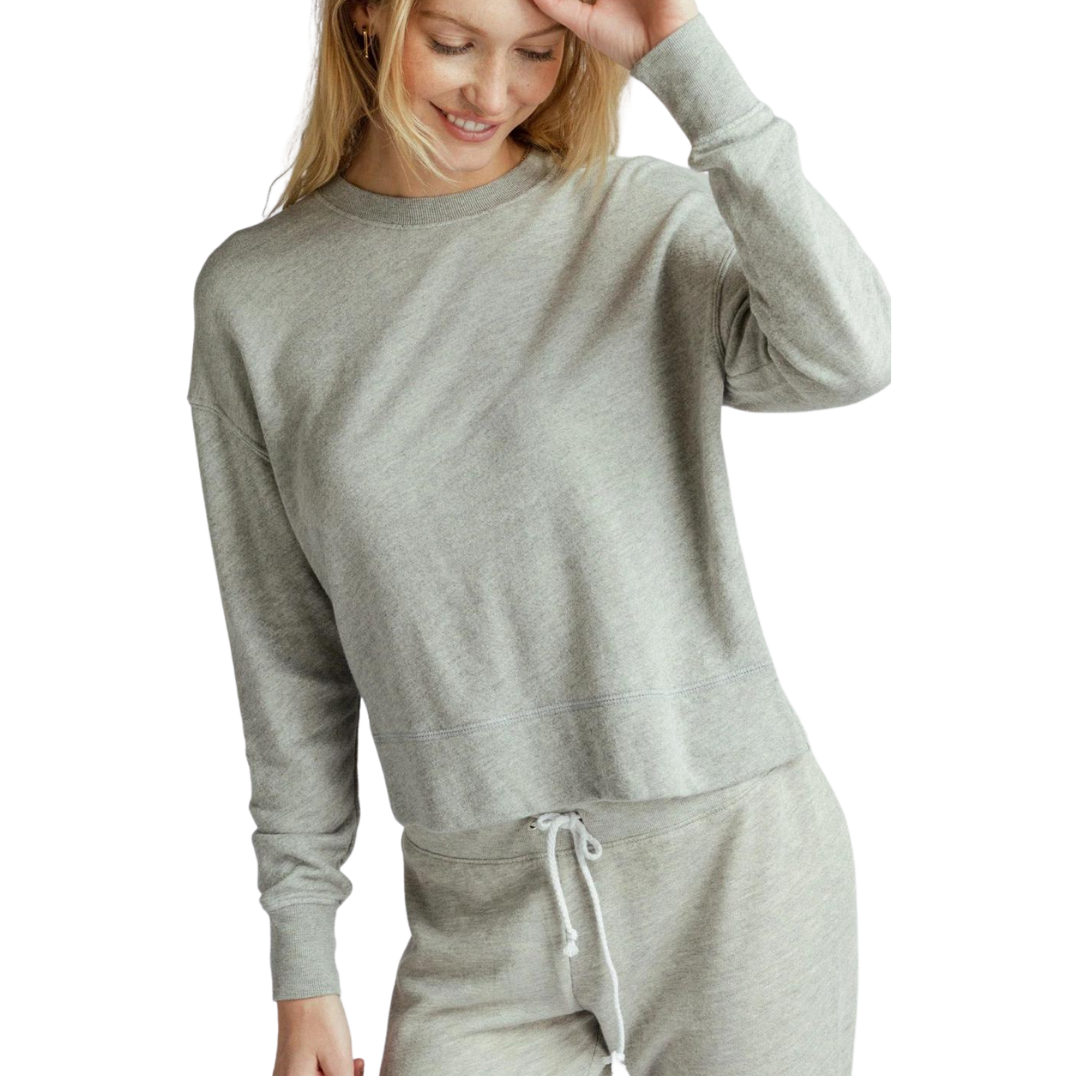perfectwhitetee The Tyler Heather Gray LS Crew Sweatshirt