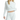 A female model wearing a white long-sleeve crew neck sweatshirt and matching pants.