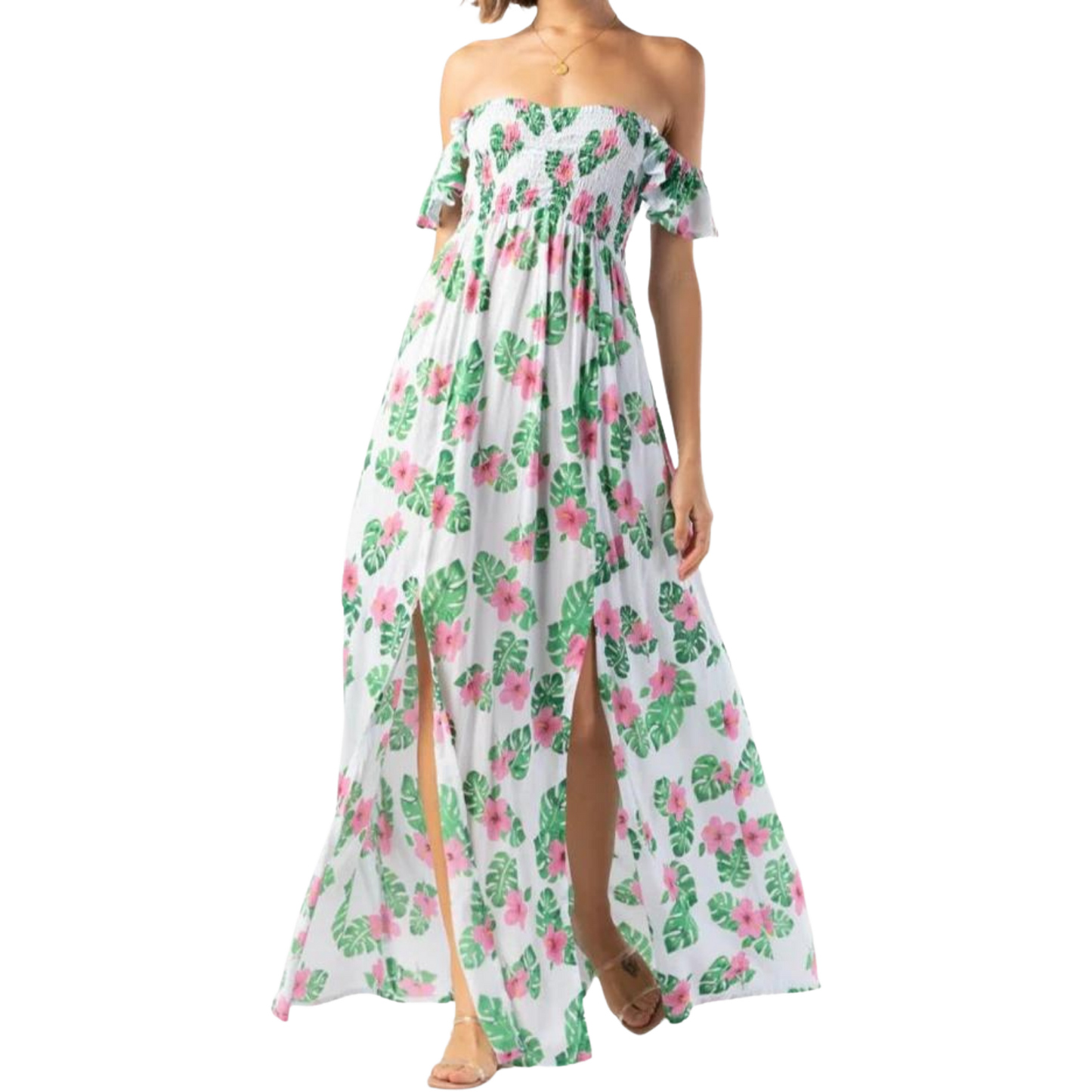Load image into Gallery viewer, Tiare Hawaii Hollie Tahitian Hibiscus Dress (1 Size)
