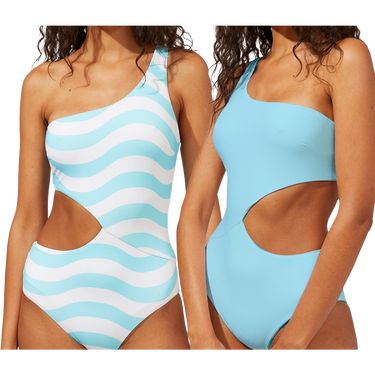 Solid & Striped Claudia Reversible Wavy Stripe One Piece