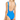 Solid & Striped Michelle Laguna Blue Rib Belt Swimsuit