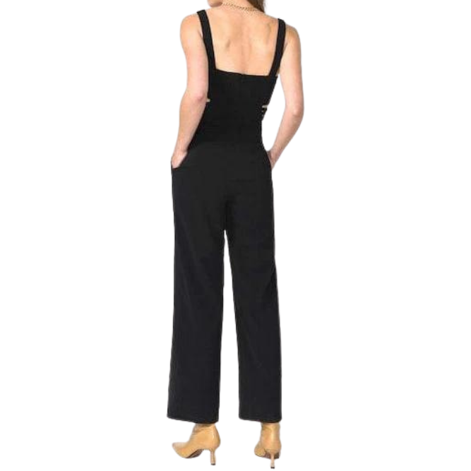 Load image into Gallery viewer, Adelyn Rae Glo Strappy Crepe Black Jumpsuit
