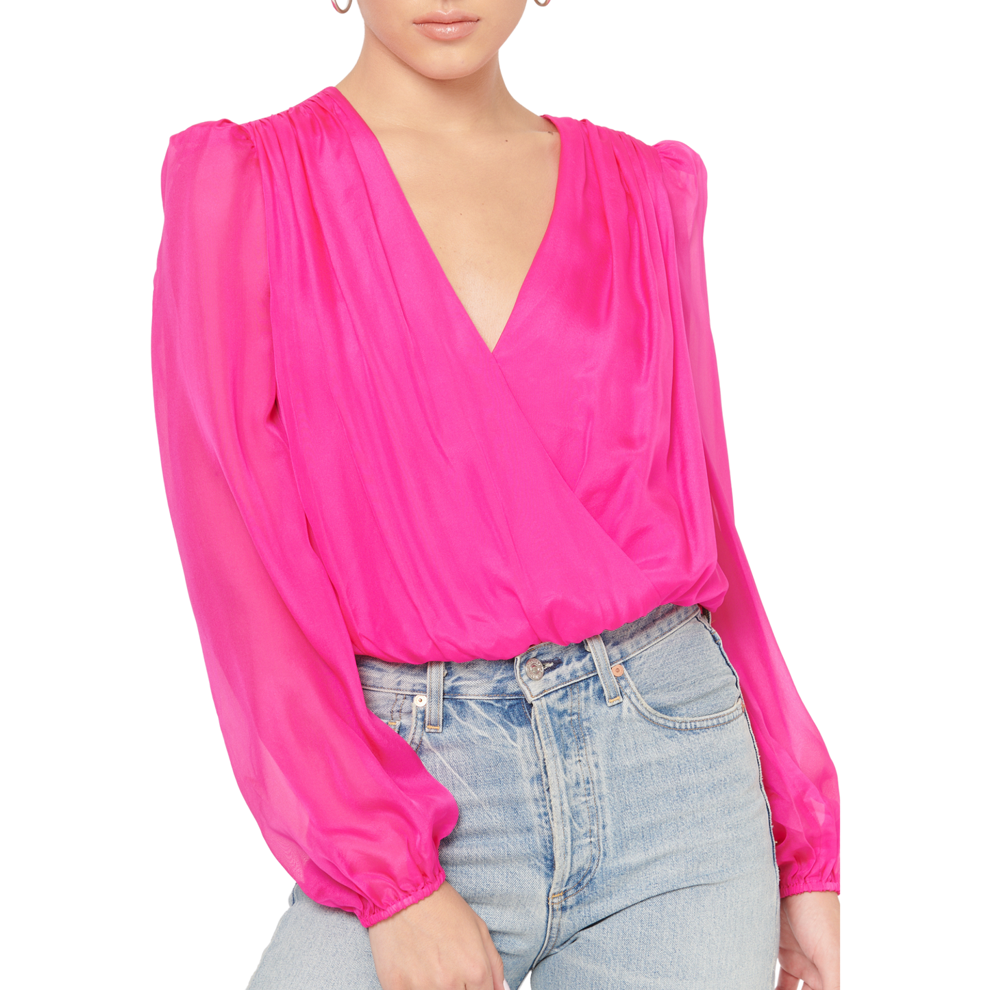 Cami NYC Isa Neon Pink Bodysuit