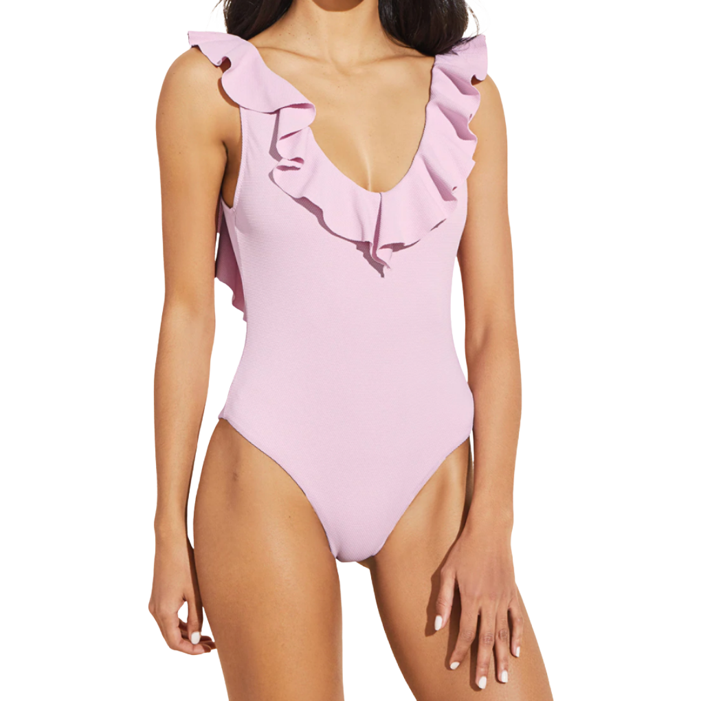 Eberjey Swim Loreta Textured Lilac One Piece