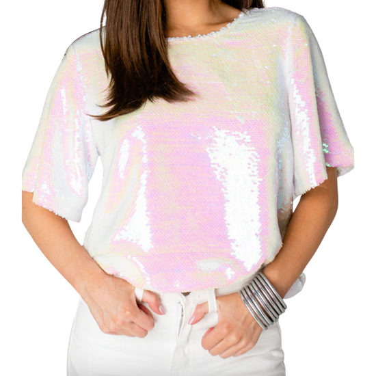 BuddyLove Blanche Unicorn Sequin Top
