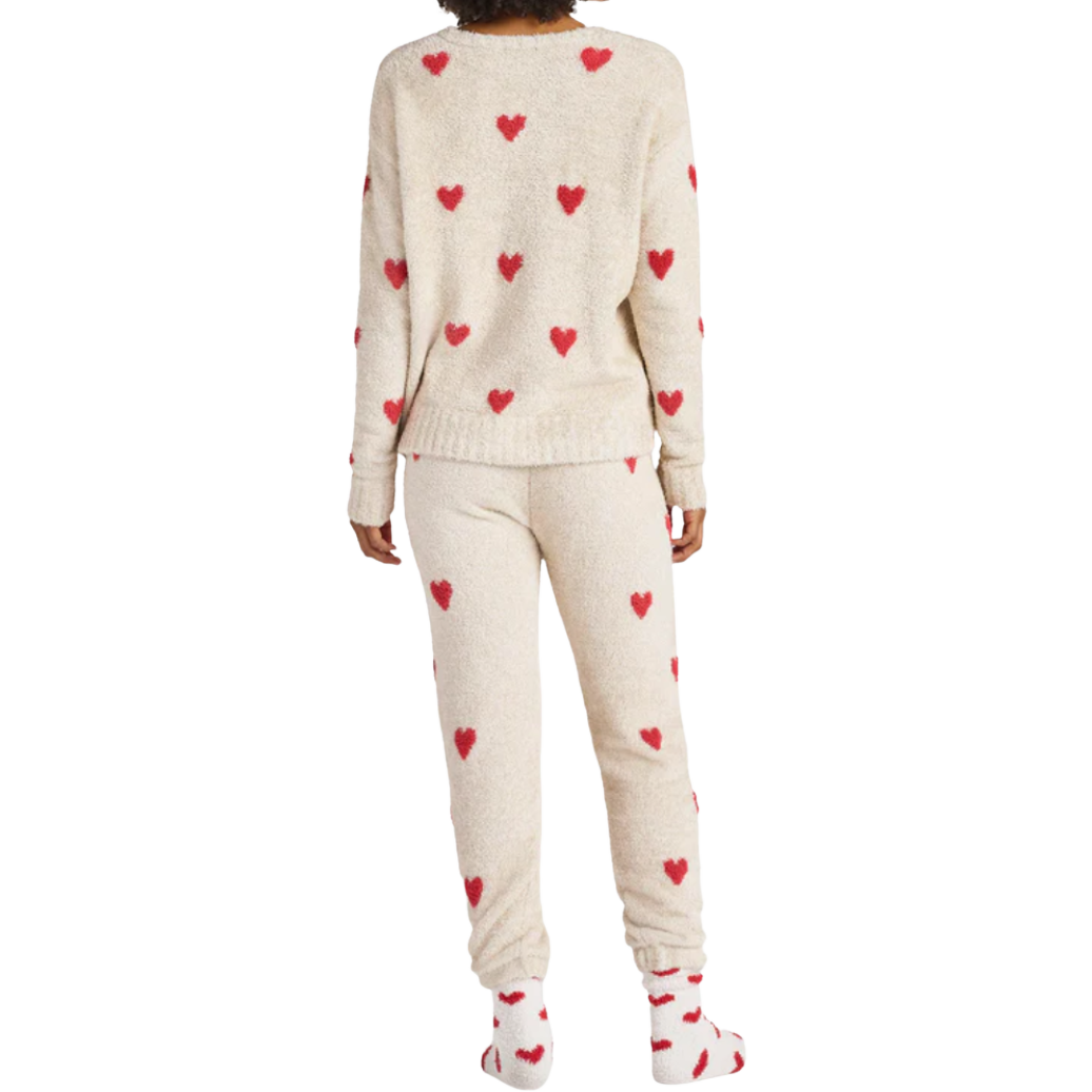 Splendid Fuzzy Red Heart Lounge & Socks Set